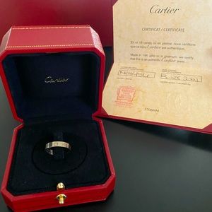 Cartier Wedding Band Love Ring in White Gold size 49 / US 4 3/4